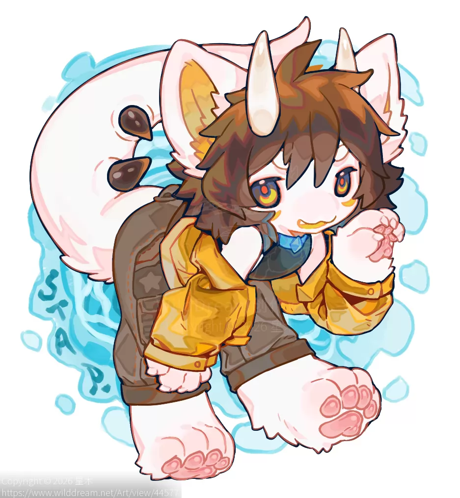 咪嗷！ by 星木, furry, 兽绘, 全身, 立绘