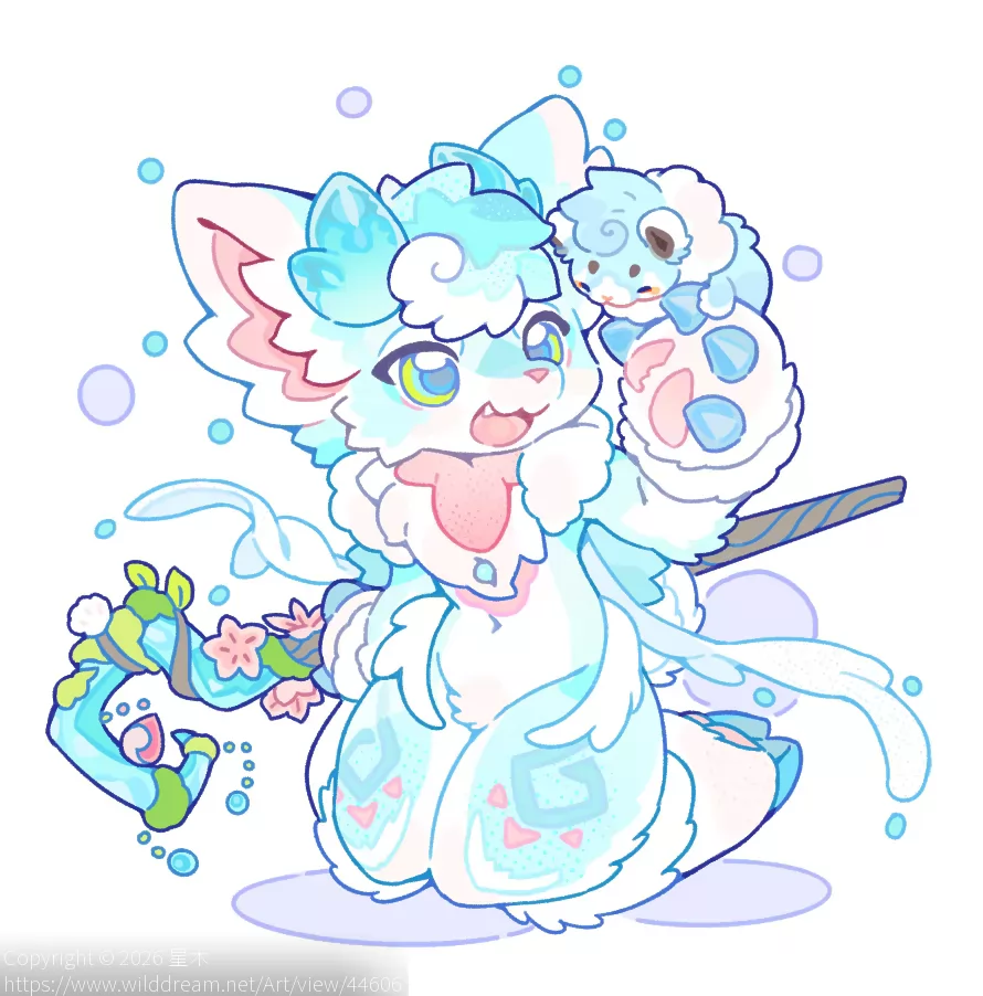 ❄️ by 星木, furry, 兽绘, 立绘, 全身