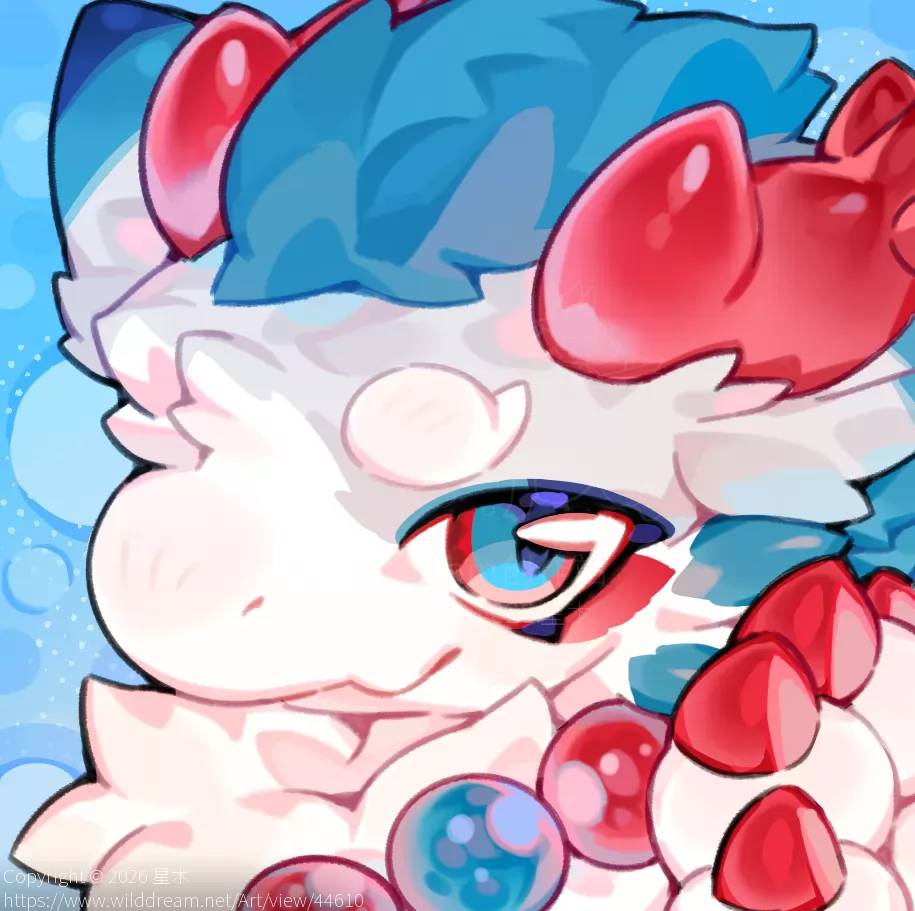 珊瑚 by 星木, furry, 兽绘, 头像