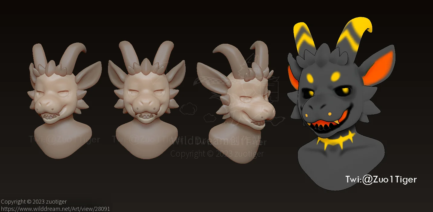 【zbrush】day7-1107 by zuotiger, 3D, zbrush, 白百冰, 练习