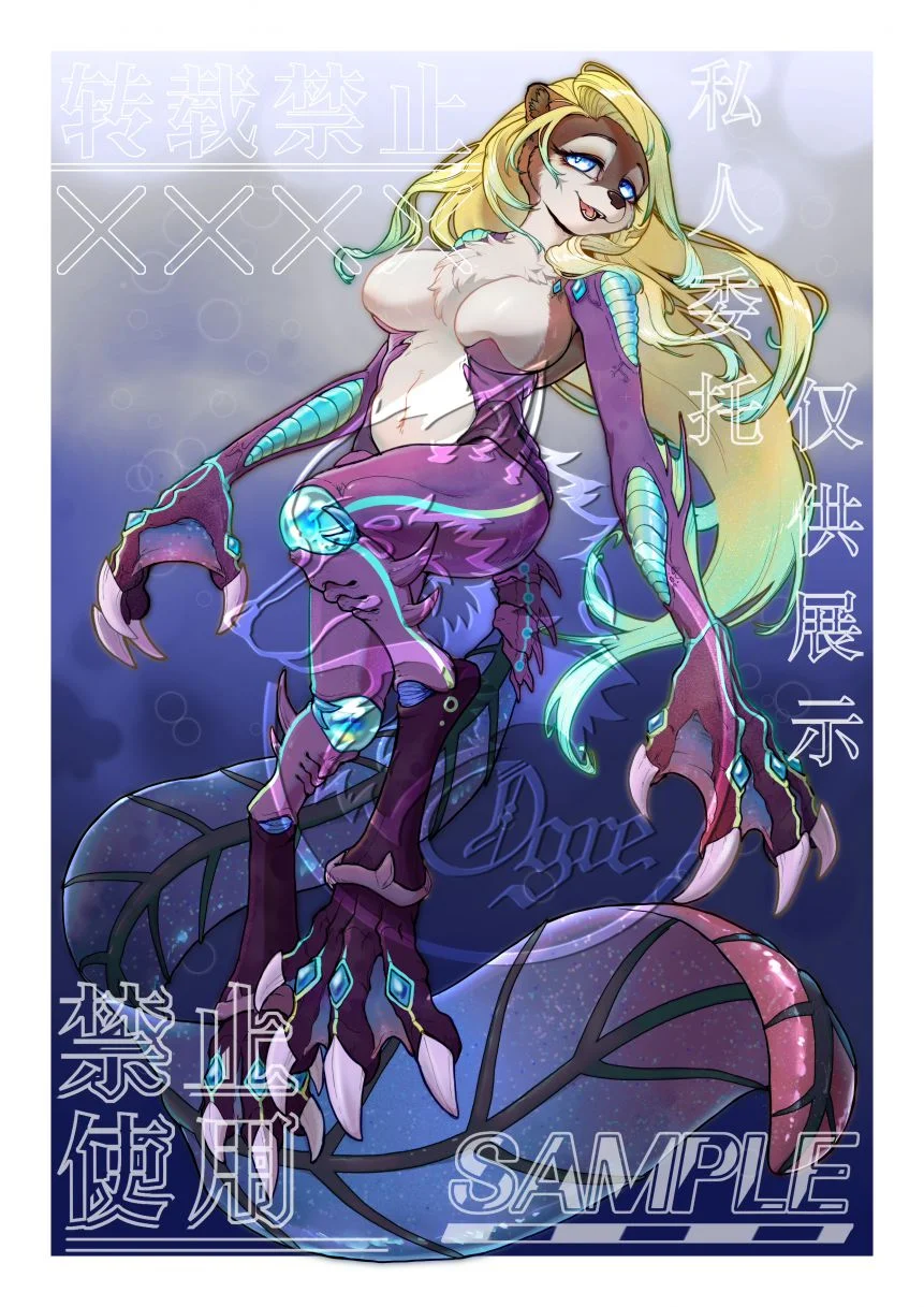 立绘委托展示 by 讴歌-ogre, 北美水獭, Lontra canadensis