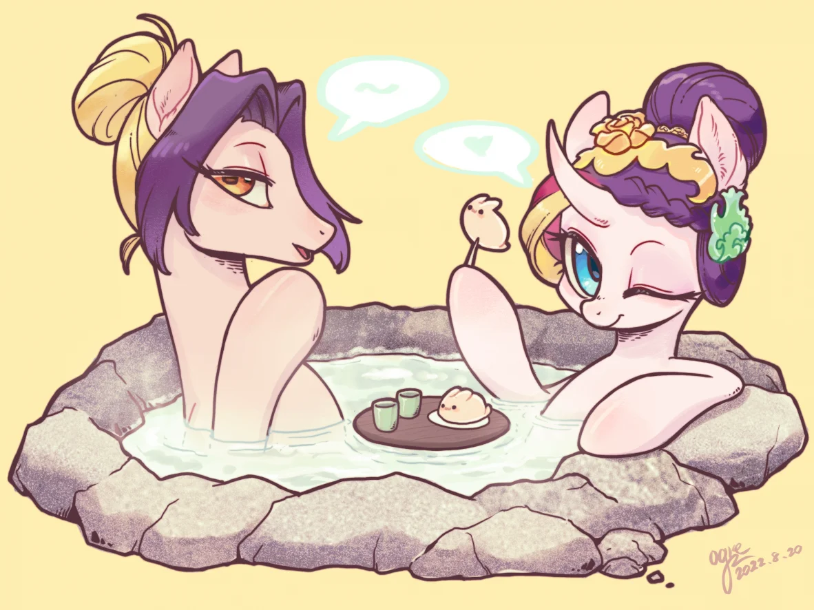 泡温泉~ by 讴歌-ogre, 小马宝莉, 小马, 彩虹小马, pony