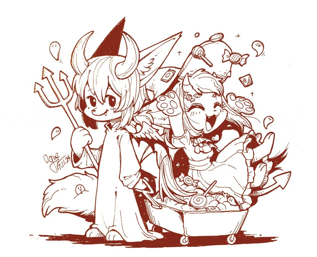 【黑白Q版委托】万圣节 by 讴歌-ogre