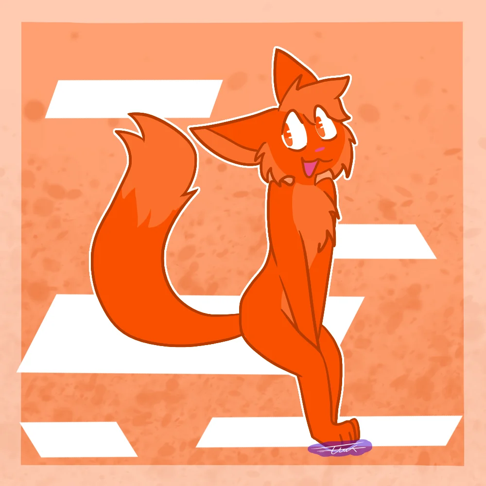 Neeko [Commission] by xTotallyNotTrinkatx, furry, anthro, furryfandom, fox, canine, wolf, commission, orange, dog, cute', fluffy, fluffytail