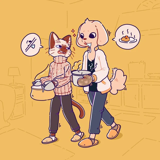 厨房 by 喵田穆, furry, 兽人 furry