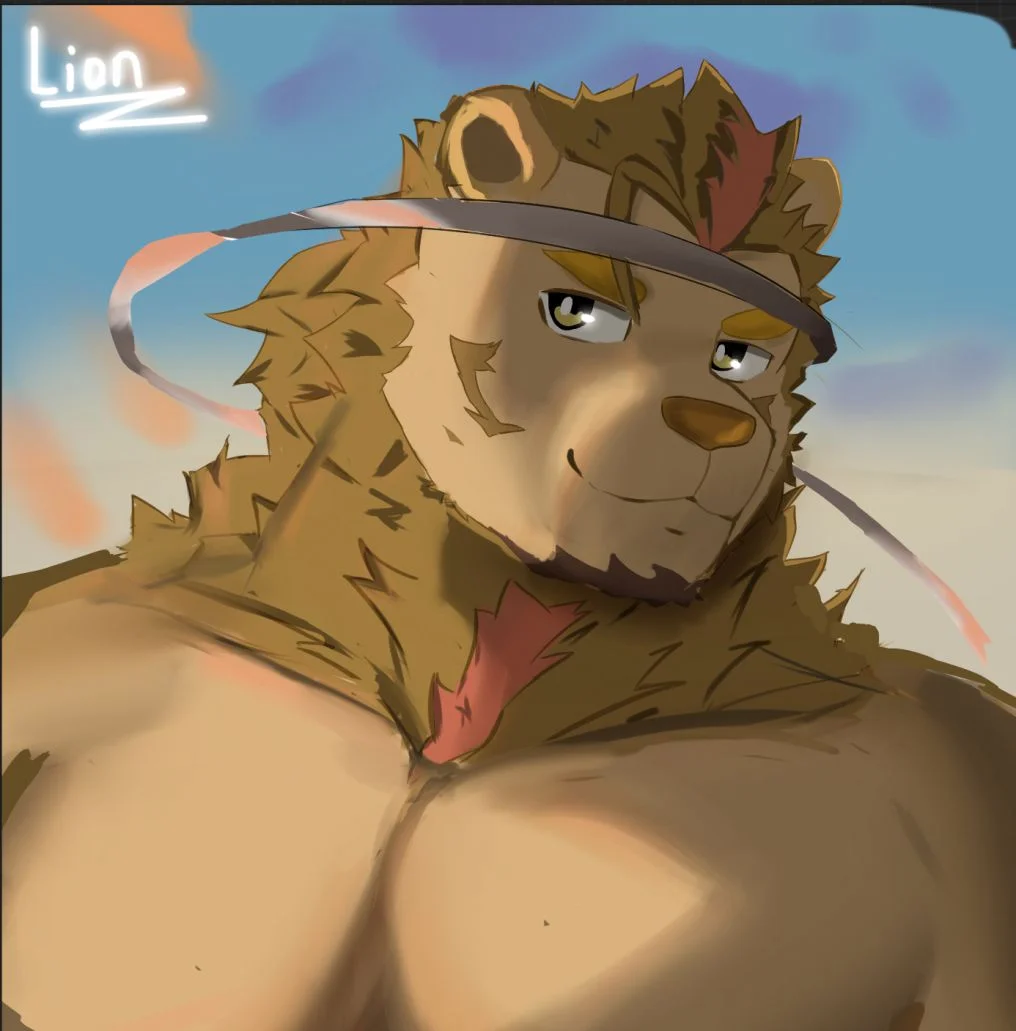 狮齐 by 九胖, furry, 狮子