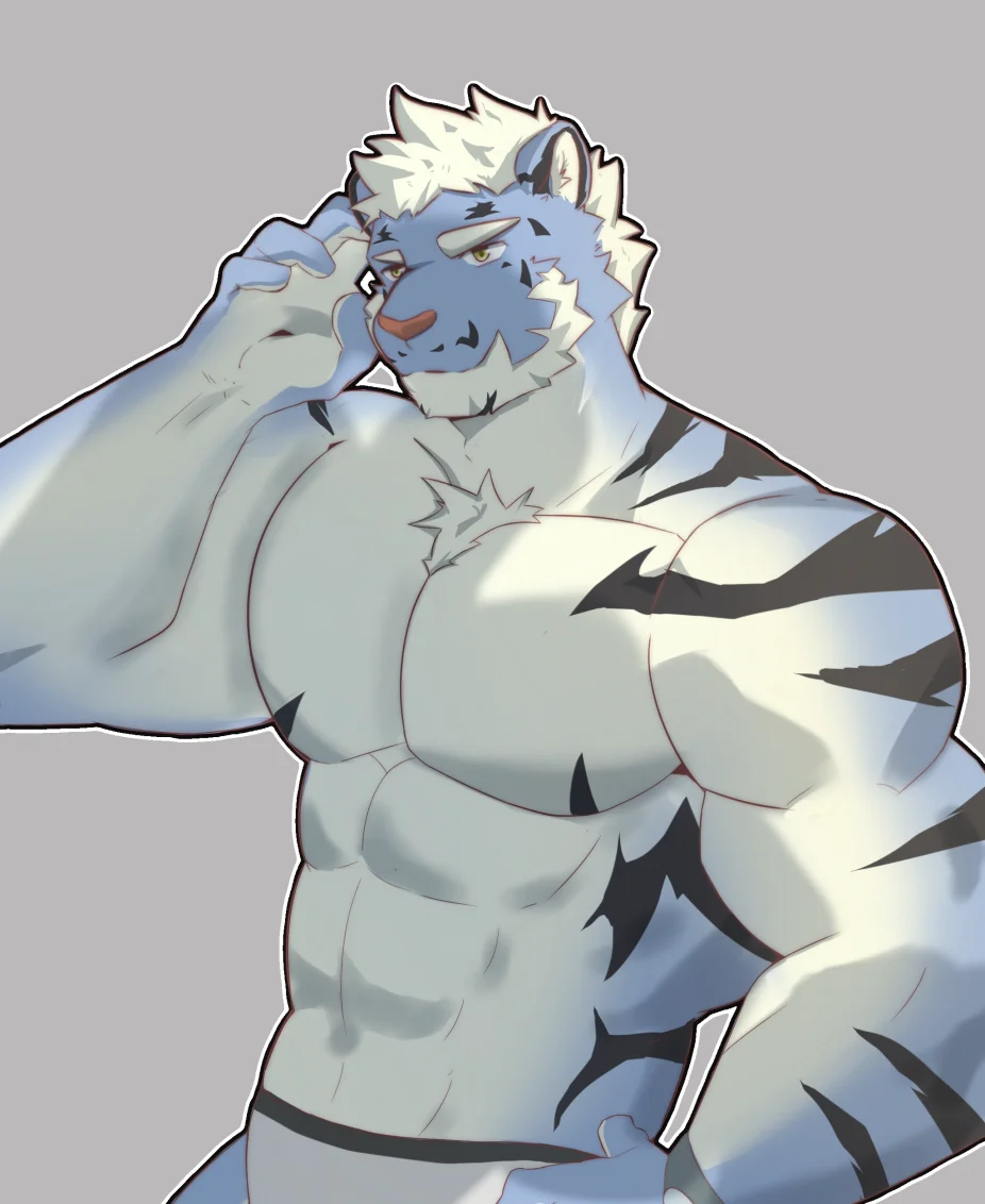 蛋蛋嘴 by 九胖, furry, 虎