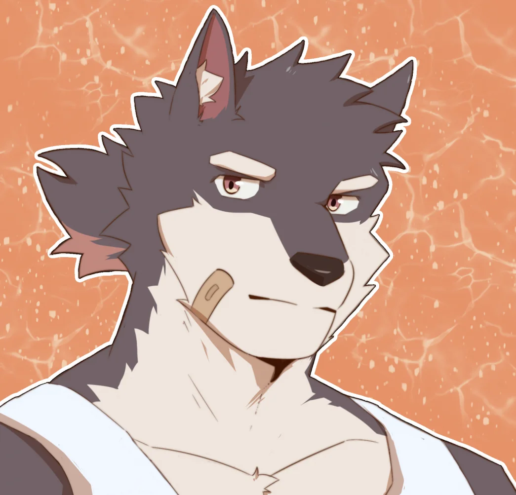 夏日优米 by 九胖, furry, 狼