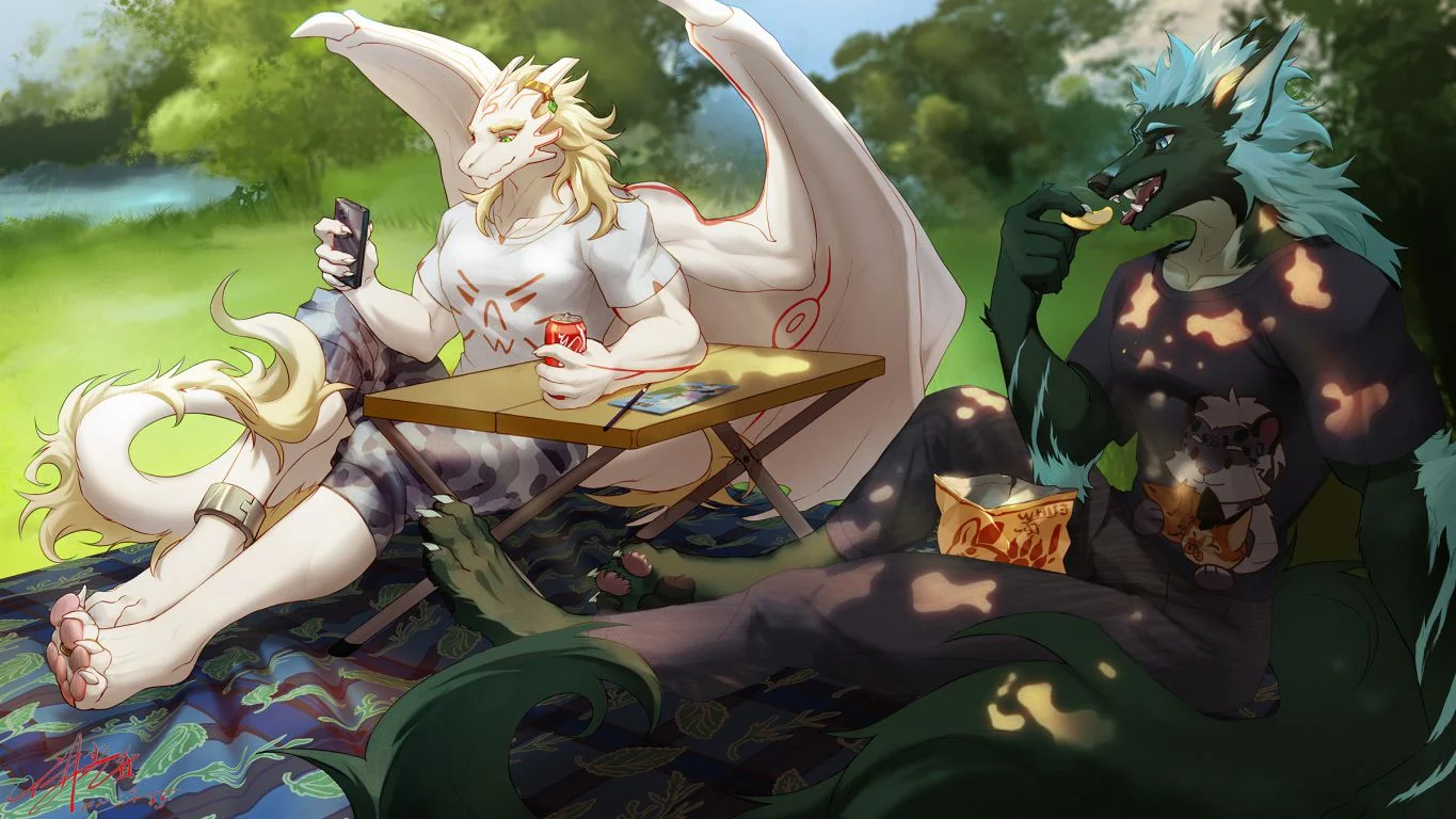 海团的公园野餐 by 狼暁白